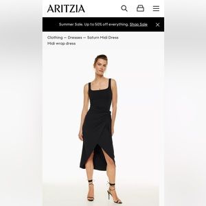 Black Aritzia Wrap Dress